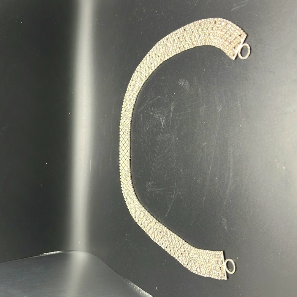 David’s Bridal Silver Rhinestone Belt Wedding Prom New/Opened Package